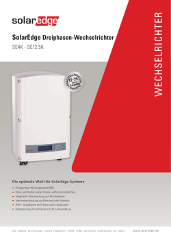SE4K-12.5K Wechselrichter Datenblatt