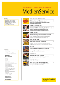 Medienservice Weihnachtsspecial