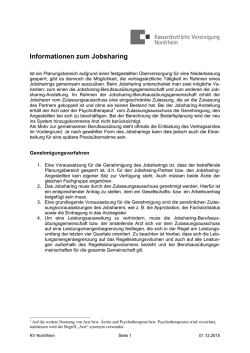 Infos zum Jobsharing