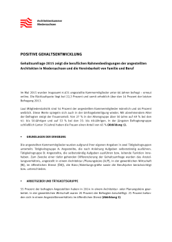 positive gehaltsentwicklung - Architektenkammer Niedersachsen