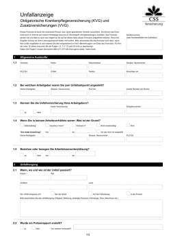 Unfallanzeige - CSS Versicherung