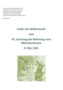 Songbook zum 8. Mai 2015