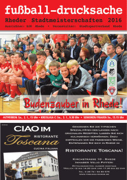 Alle weiteren Infos (Spielpläne usw.) in der Stadionzeitschrift