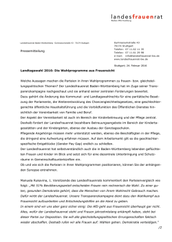 Die Wahlprogramme aus Frauensicht