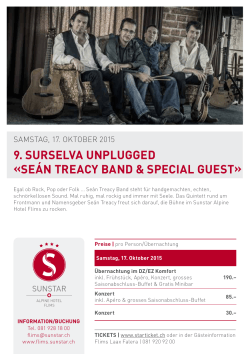 9. surselva unplugged «seán treacy band & special guest