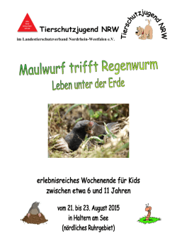 Info Seminar Maulwurf trifft Regenwurm