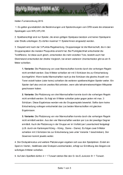Hallen-Turnierordnung 2015 1. Es gelten grunds&auml;tzlich die