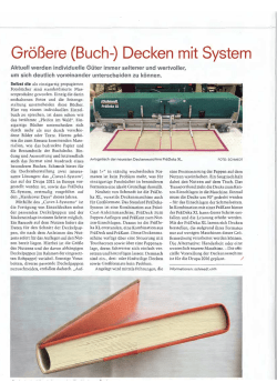 Gr&ouml;&szlig;ere (Buch-) Decken mit System