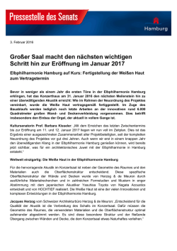 Gro&szlig;er Saal macht den n&auml;chsten wichtigen Schritt hin zur Er&ouml;ffnung