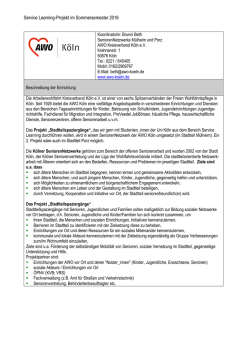 Service Learning-Projekt im Sommersemester 2016