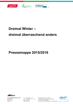 "Dreimal Winter - dreimal überraschend anders"