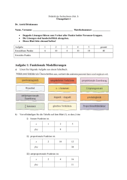 Aufgabe 1: Funktionale Modellierungen