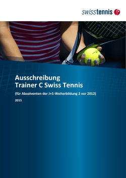 Ausschreibung Trainer C Swiss Tennis