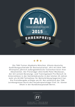 Die TAM-Trainer Akademie M&uuml;nchen, &auml;lteste