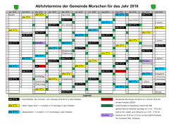 Kalender 2016 - Gemeinde Morschen