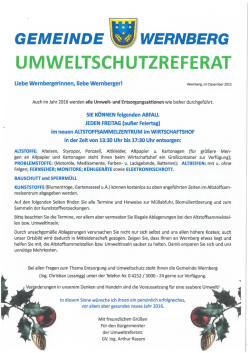 Müllabfuhrkalender 2016