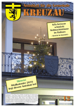 Amtsblatt der Gemeinde Kreuzau Nr. 12 vom 11.12.2015