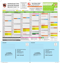 Abfallkalender 2016 Gemeinde Ranstadt ( (0 60 41) 96 17 -0