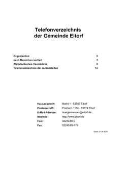 Telefonverzeichnis der Gemeinde Eitorf