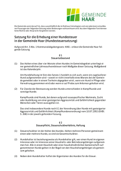 Hundesteuersatzung