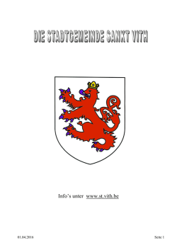 Pr&auml;sentation Gemeinde Sankt Vith - 2016 Kurzversion