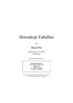 Horoskop-Tabellen