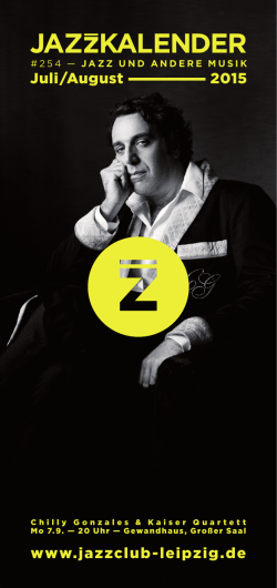 Jazzkalender #254 Juli/August 2015