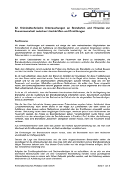 32. Kriminaltechnische Untersuchungen an