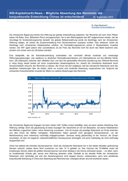 IKB-Kapitalmarkt-News – Mögliche Abwertung des Renminbi: die