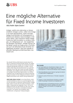 Eine m&ouml;gliche Alternative f&uuml;r Fixed Income Investoren