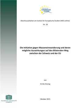Die Initiative gegen Masseneinwanderung und deren mögliche