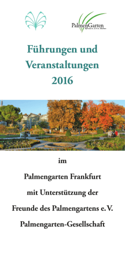 Führungen und Veranstaltungen 2016