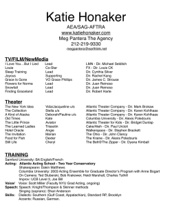 Theater - Katie Honaker