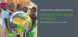 EINEWELT ohne Hunger ist m&ouml;glich.