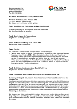 1 Forum für Migrantinnen und Migranten in Kiel
