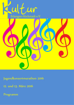 Jugendkonzertmarathon 2016 12. und 13. M&auml;rz 2016 Programm