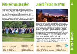 Ferien & Freizeit Ostern entgegen gehen Jugendfreizeit nach Prag