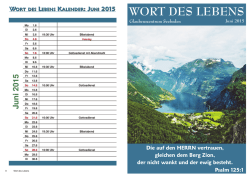 Herzlich Willkommen bei Wort des Lebens Seeboden