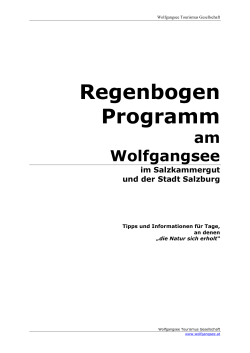 Regenbogen Programm - Wolfgangsee