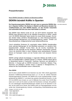 DEKRA bündelt Kräfte in Spanien
