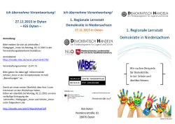 Ich &uuml;bernehme Verantwortung! 27.11.2015 in Oyten &ndash; IGS Oyten