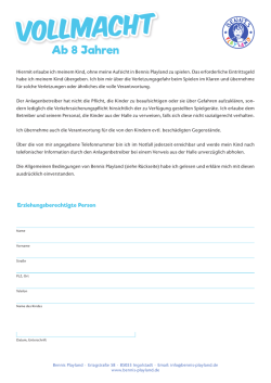 vollmacht - Bennis Playland