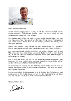 Gru&szlig;wort Walter R&ouml;hrl(1) - Volmetal