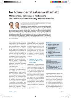 Im Fokus der Staatsanwaltschaft