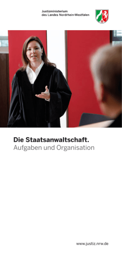 Die Staatsanwaltschaft - Broschürenservice - Nordrhein