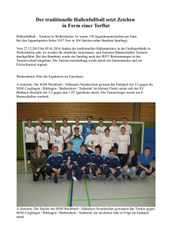 Hallenturniere 2015/16 - TSV Weikersheim Fussball