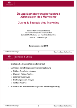 Grundlagen des Marketing - Technische Universität Chemnitz