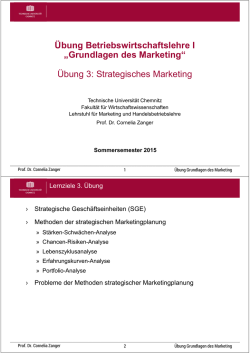 Grundlagen des Marketing - Technische Universit&auml;t Chemnitz