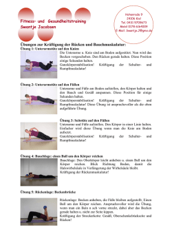 Session Rückengymnastik, Übungen von Swantje Jacobsen