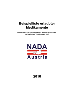 Beispielliste erlaubter Medikamente